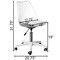 Clear Acrylic Desk Chair - Armless Office Chair, Height Adjustable, Rolling Chair - Modern Ghost Chair, Perfect for Home Office or Vanity with Swivel Function